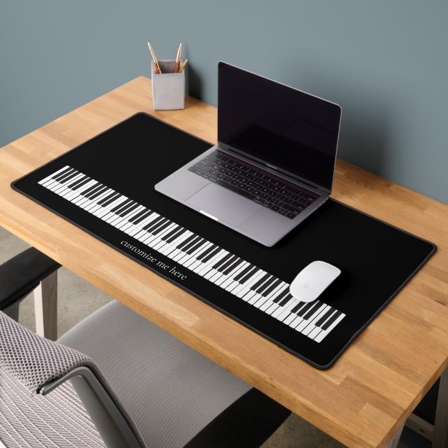 Cool Piano Keys Customizable Pianist Desk Mat (Office 2)