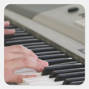 Cool Piano Square Sticker