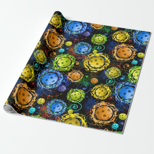 Cool Pickeball Pattern Wrapping Paper