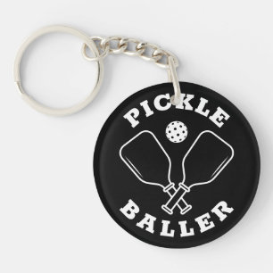 Cool Pickle Baller Black Keychain