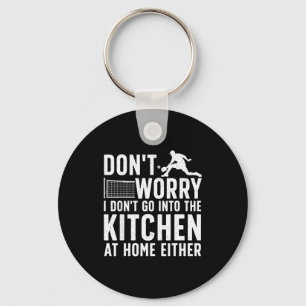Cool pickleball art for men women kitchen pickle keychain
