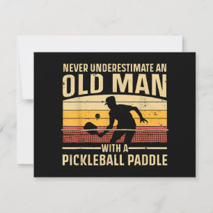 Cool Pickleball Art For Men Women Paddle Picklebal Holiday Card