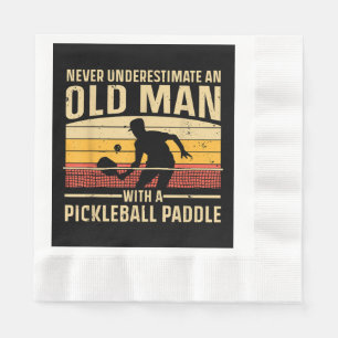 Cool Pickleball Art For Men Women Paddle Picklebal Napkin