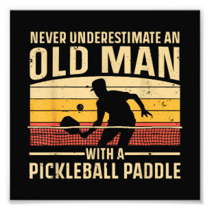 Cool Pickleball Art For Men Women Paddle Picklebal Photo Print