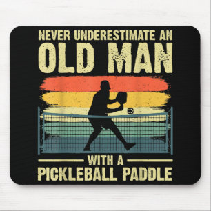 Cool Pickleball Design For Men Grandpa Pickleball  Mouse Pad