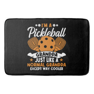 Cool Pickleball Grandpa Player Bath Mat
