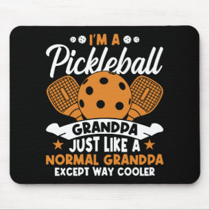 Cool Pickleball Grandpa Player Mouse Pad