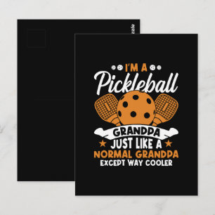 Cool Pickleball Grandpa Player Postcard