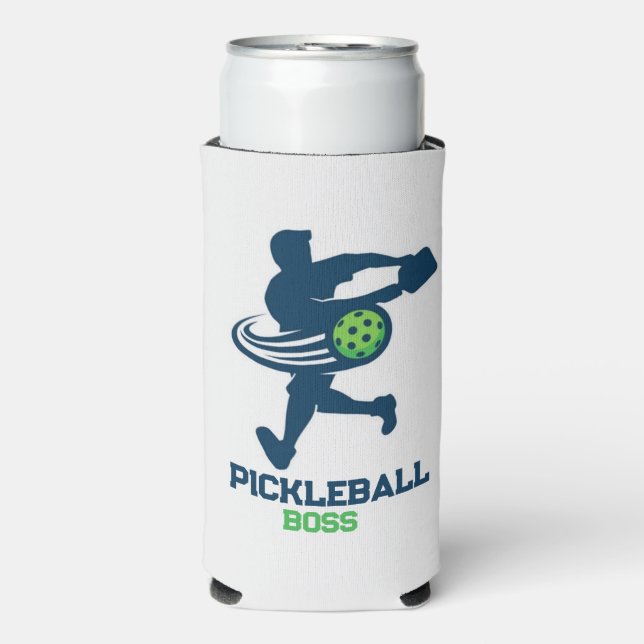 Cool pickleball paddle personalized pickleball pad seltzer can cooler (Seltzer Front)