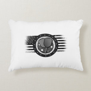 Cool Pickleball Sport USA Grunge Flag - Pickleball Accent Pillow