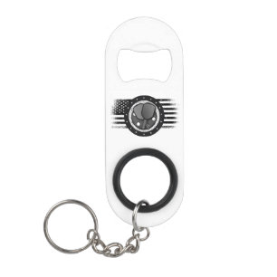 Cool Pickleball Sport USA Grunge Flag - Pickleball Keychain Bottle Opener