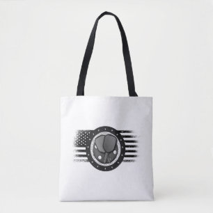 Cool Pickleball Sport USA Grunge Flag - Pickleball Tote Bag