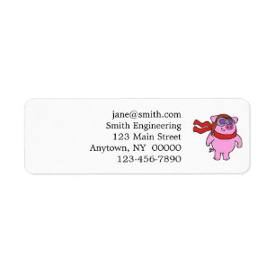 Cool Pig Aviator cartoon choose background color