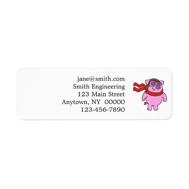 Cool Pig Aviator cartoon | choose background colou (Front)