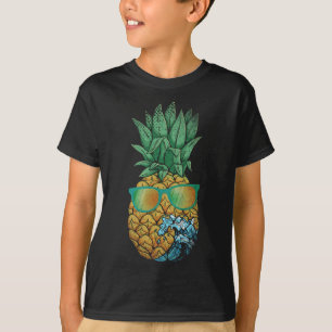 Cool Pineapple Exotic Fruit Sunglasses Wave Tropic T-Shirt