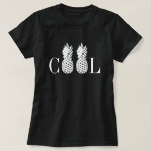 Cool pineapple typography t shirt for women