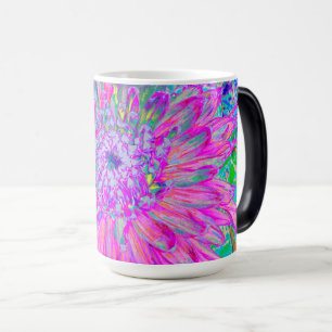 Cool Pink Blue and Purple Artsy Dahlia Bloom Magic Mug