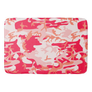 Cool Pink Camo Pattern Bath Mat