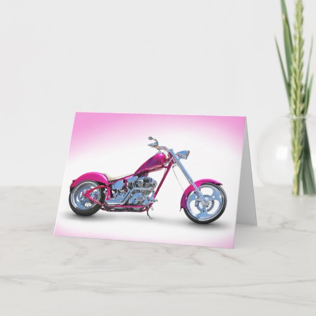 Cool Pink Chopper Postcard (Front)