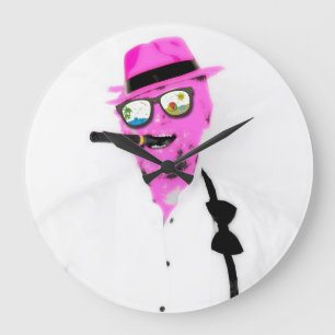 Cool Pink Dude Clock! Large Clock