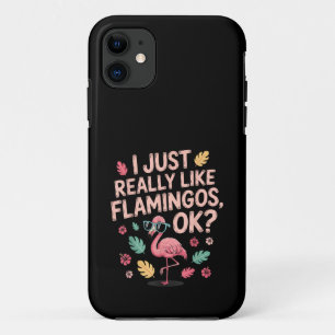 Cool Pink Flamingo Lover Gift for Men Women iPhone 11 Case