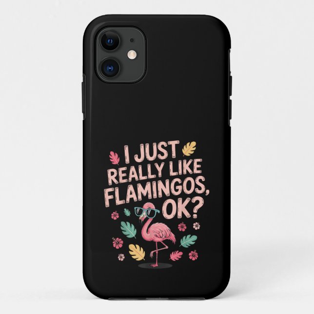 Cool Pink Flamingo Lover Gift for Men Women  Case-Mate iPhone Case (Back)