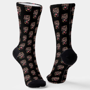 Cool Pink Flamingo Lover Gift for Men Women Socks