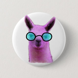Cool Pink Llama! 2 Inch Round Button