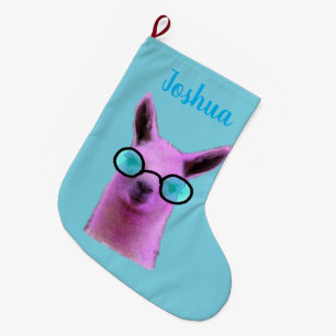 Cool Pink Llama! Custom Christmas Stocking