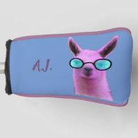 Cool Pink Llama! Golf Putter Head Cover