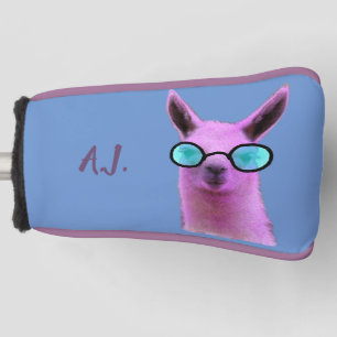 Cool Pink Llama! Golf Putter Head Cover
