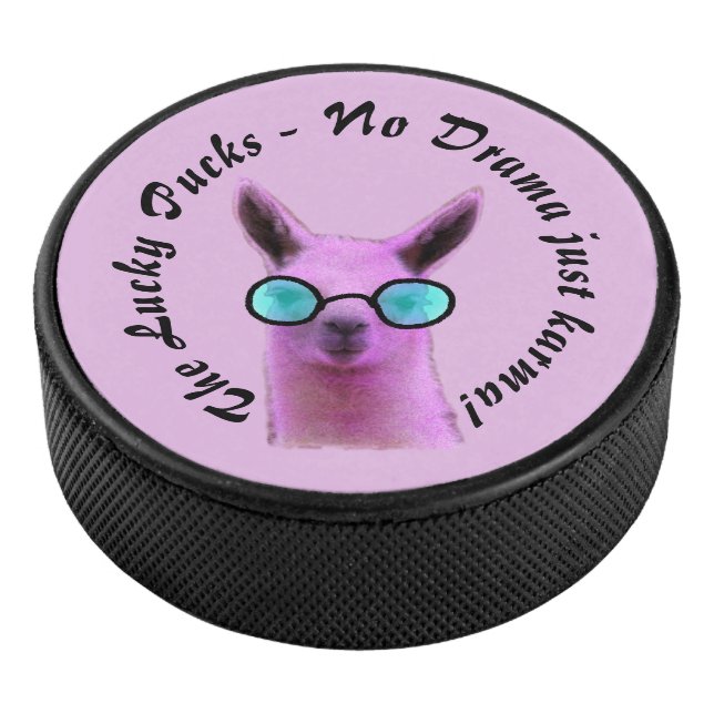 Cool Pink Llama Hockey Puck - Pas de Drama juste k (3/4/2016 12:00:00 AM)