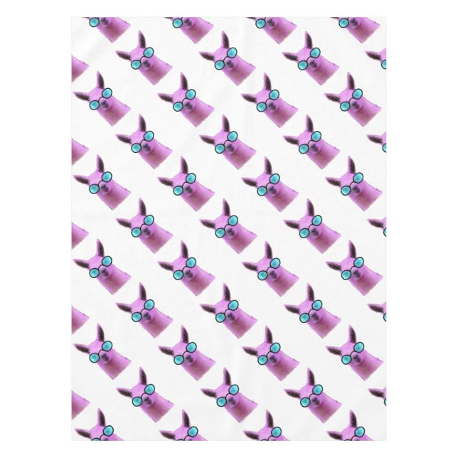 Cool Pink Llama! Tablecloth (Front)