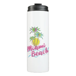 Cool Pink-Miami-Beach-Florida Graphic Thermal Tumbler