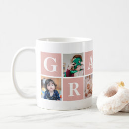 Cool Pink Photo Collage Granny Mugs