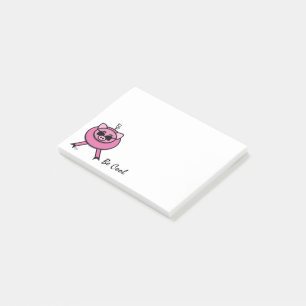 Cool Pink Pig In Sunglasses Post-it Notes