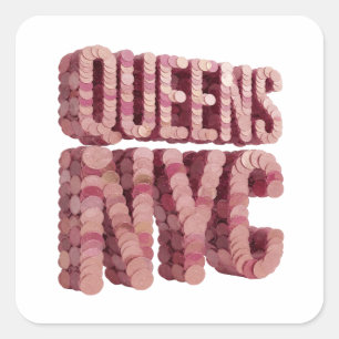 Cool Pink QUEENS NYC Label Design