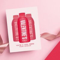Cool pink red sports drink fun classroom Valentine