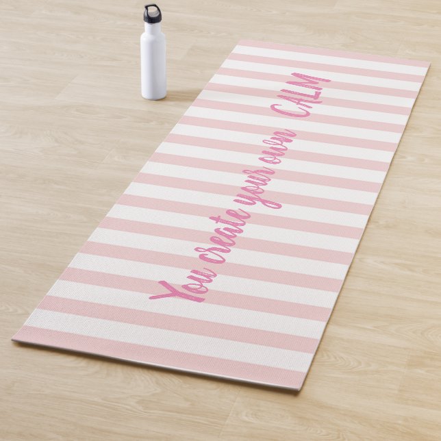 Cool Pink Stripes  -You Create Your Own Calm Yoga Mat (In Situ)