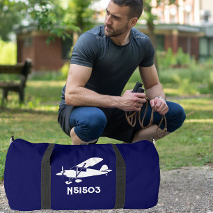 Cool Piper Cub Airplane,Simple Aviation Custom Duffle Bag