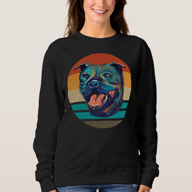 Cool Pitbull Dog Four Legged Walking Outfit Sweatshirt (Front)