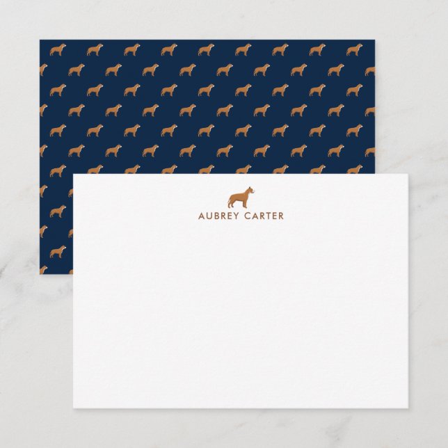 Cool Pitbull Lovers Personalized Card (Front/Back)