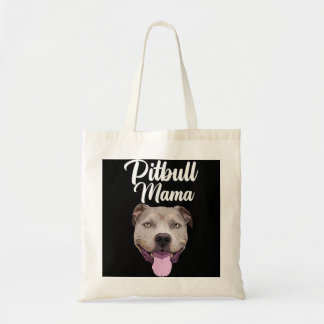 Cool Pitbull Mom For Women Mama Pitbull Owner Dog Tote Bag