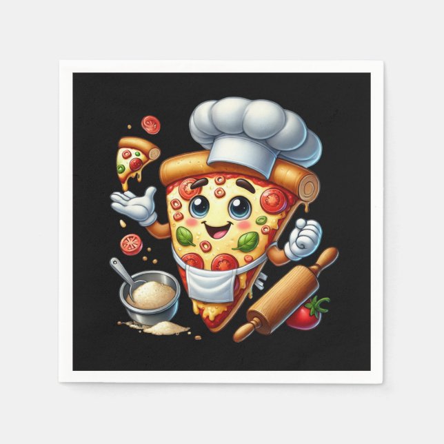 Cool Pizza lovers party  Napkin (Front)