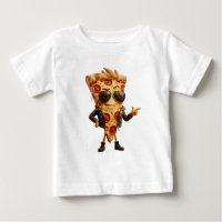 Cool Pizza Slice Mascot in Leather Jacket Art