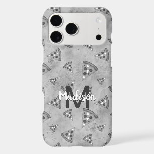 Cool pizza slice vintage black white grey Monogram