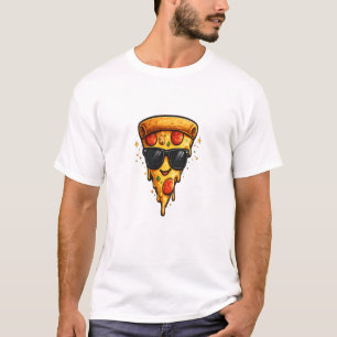 Cool Pizza Slice with Sunglasses T-Shirt