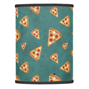 Cool pizza slices vintage teal pattern lamp shade