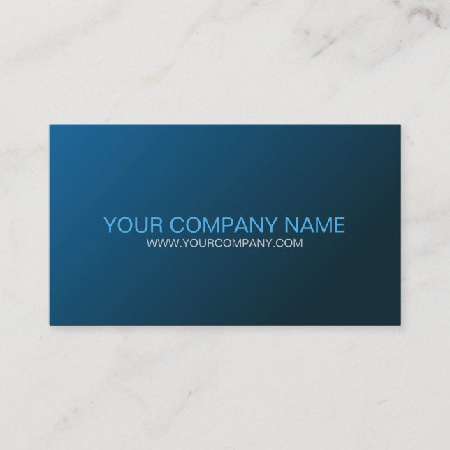 Cool Plain Blue and Grey Modern Business Card (Front)