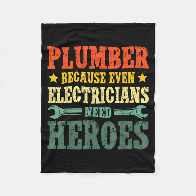 Cool Plumber Costume For Men Women Plumbing Tool P Fleece Blanket (Front)